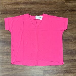 Zenana Neon Fuchsia Breezy Blouse-BNWT